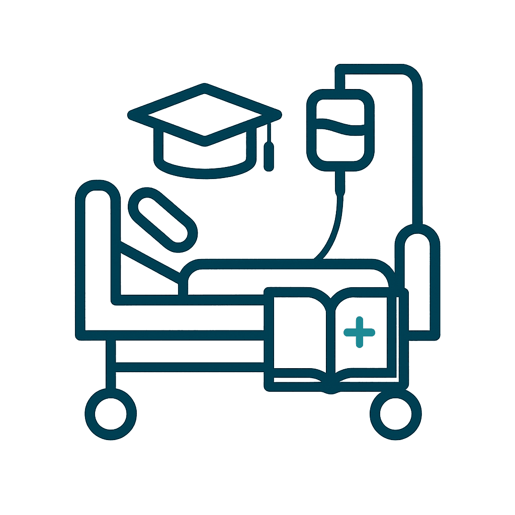 Hospital bed icon for VitalLearn